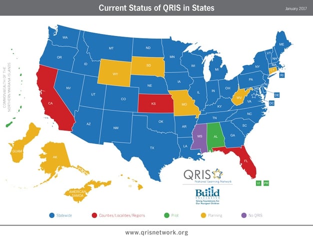 Map of QRIS across the United States
