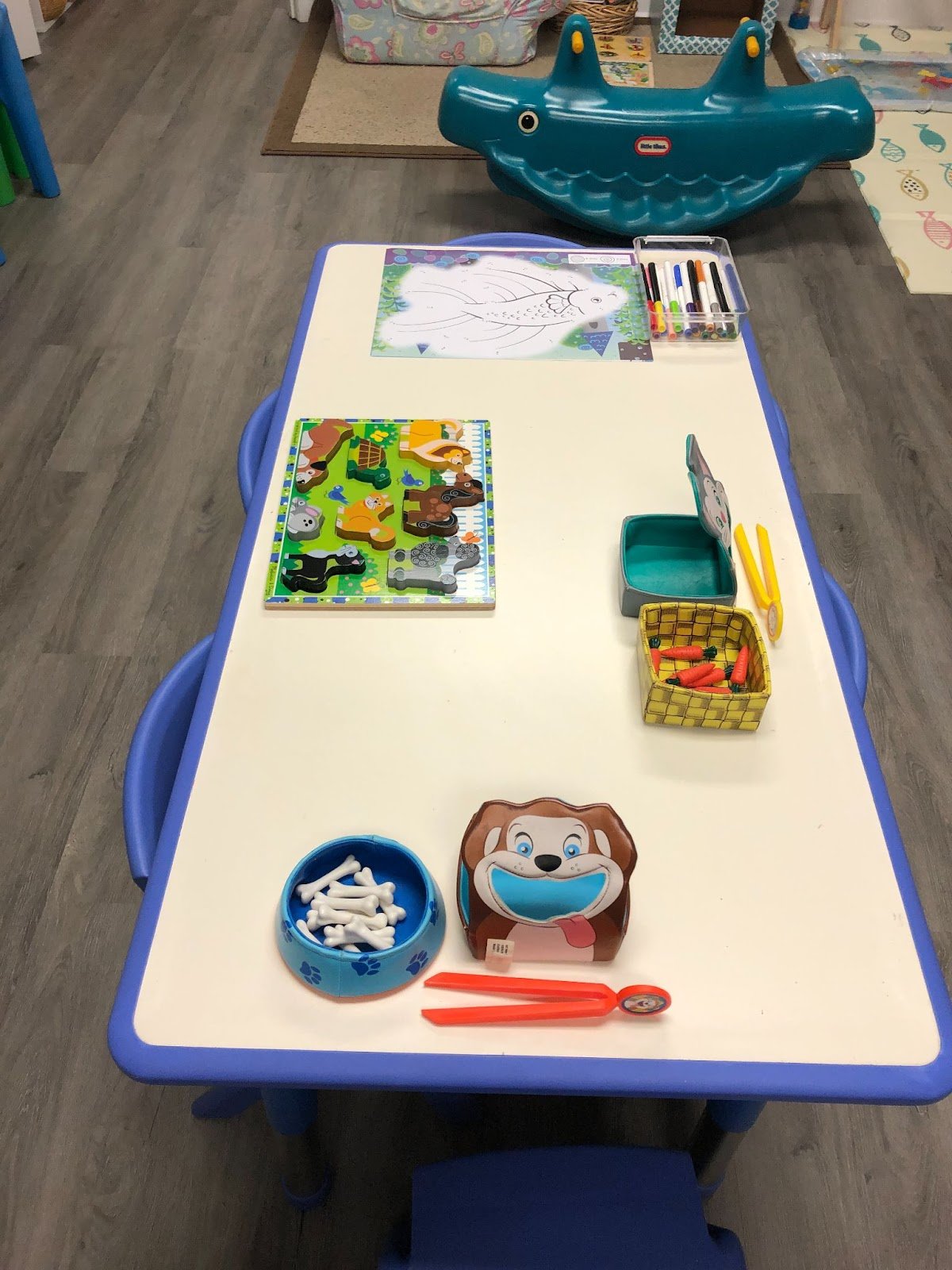 Art Table with Supplies